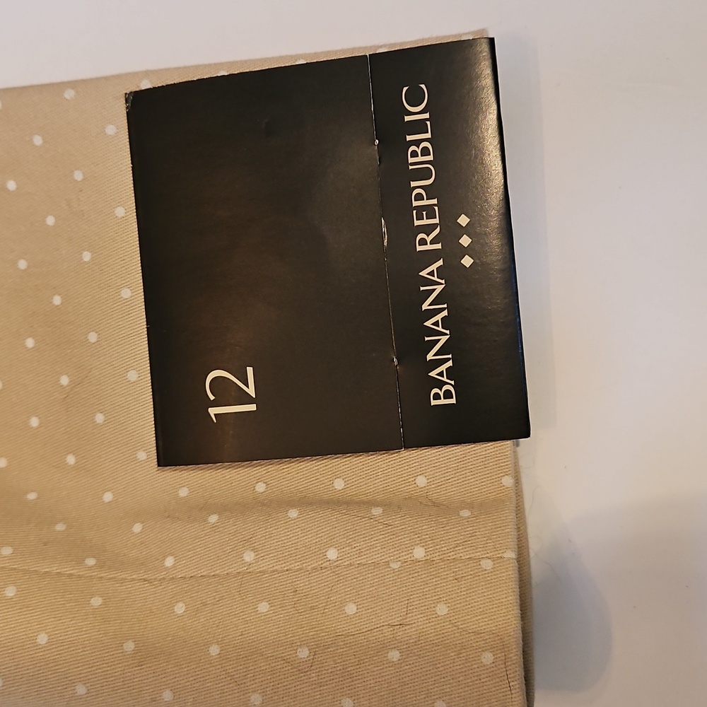 Banana Republic Tan & White Polka Dot Blazer Suit Jacket Womens 12 NEW - Picture 4 of 8
